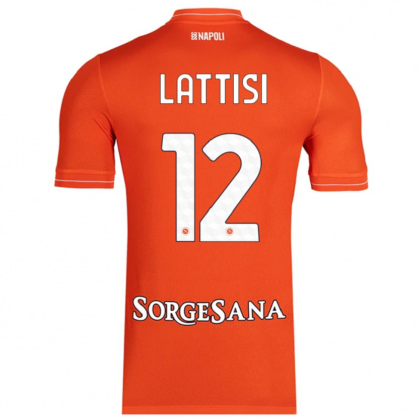 Danxen Bambino Francesco Lattisi #12 Maglia Gara Portiere Arancione Rosso Bianco 2025/26 Maglietta