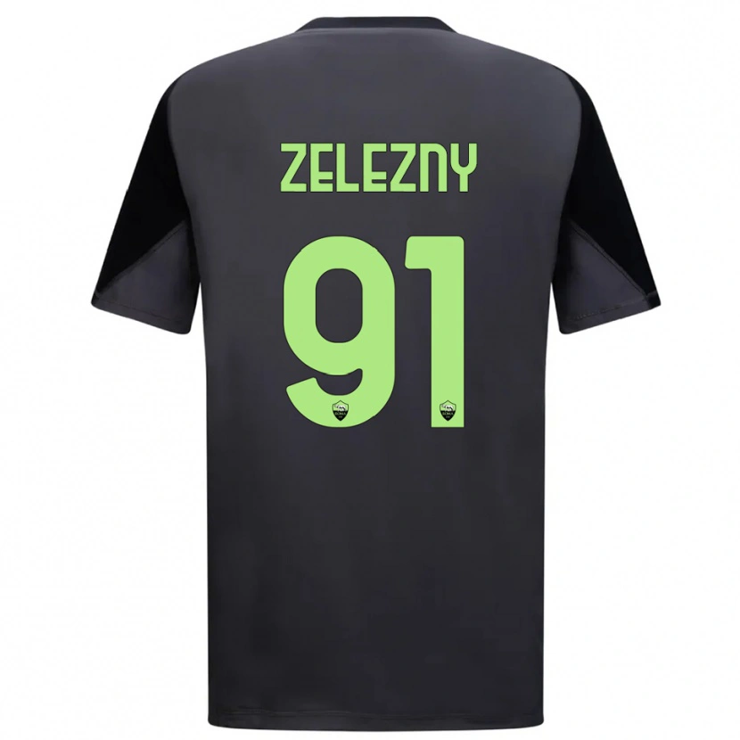 Danxen Bambino Radoslaw Zelezny #91 Maglia Gara Portiere Nero Verde Chiaro 2025/26 Maglietta