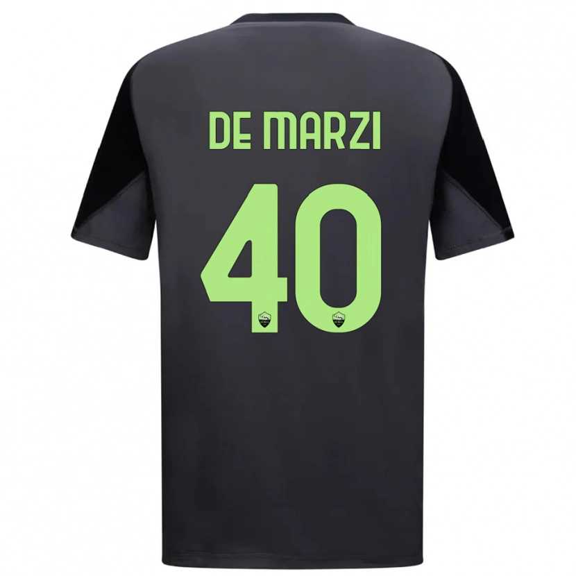 Danxen Bambino Giorgio De Marzi #40 Maglia Gara Portiere Nero Verde Chiaro 2025/26 Maglietta