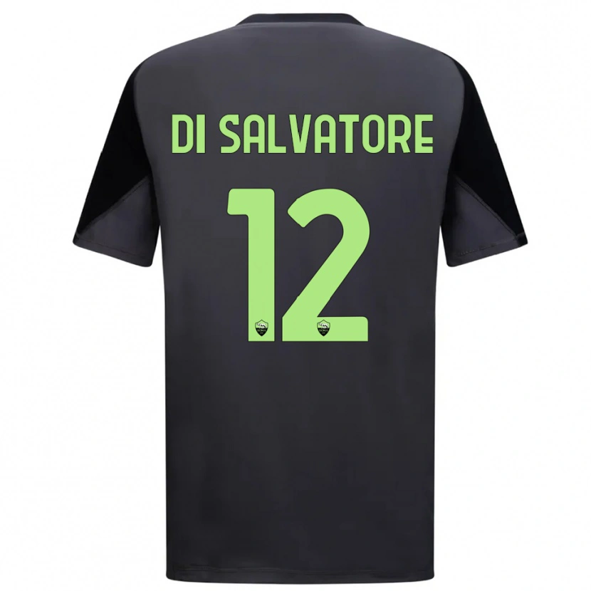 Danxen Bambino Diego Di Salvatore #12 Maglia Gara Portiere Nero Verde Chiaro 2025/26 Maglietta