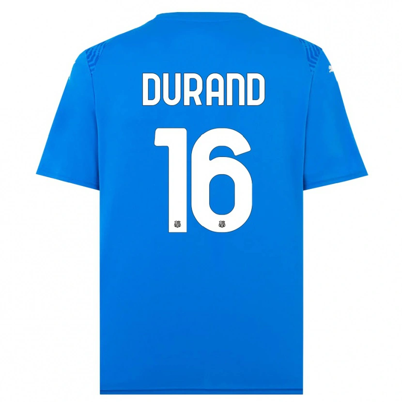 Danxen Bambino Solène Durand #16 Maglia Gara Portiere Blu Bianco 2025/26 Maglietta