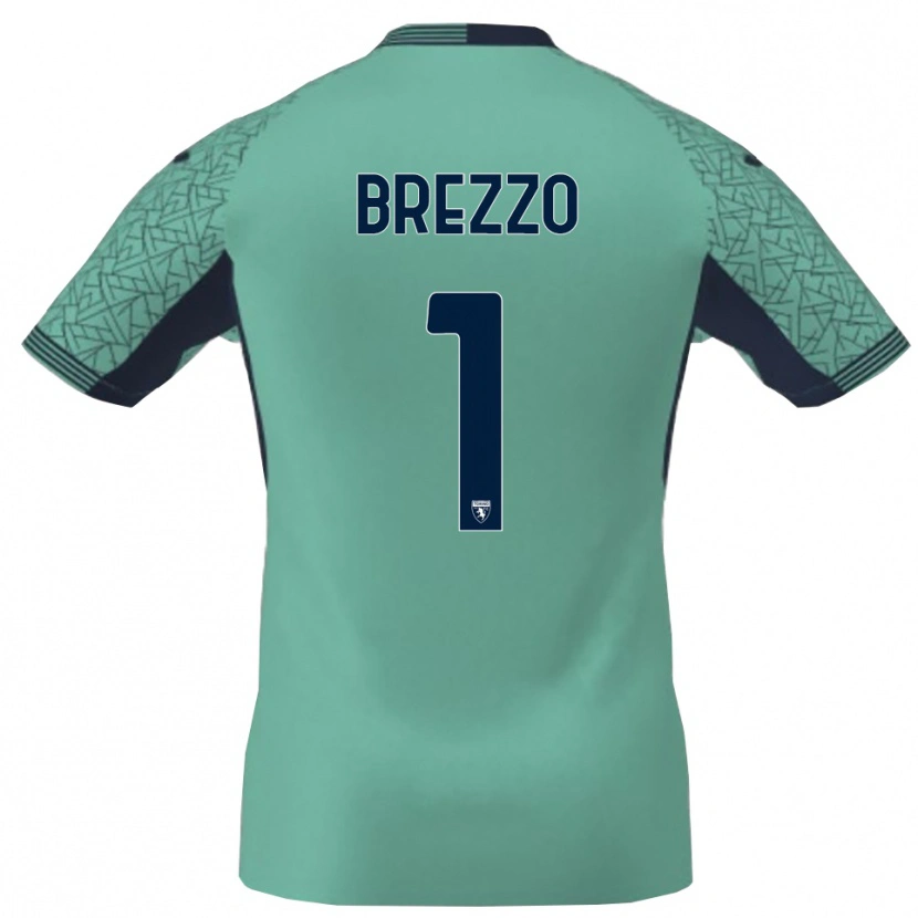 Danxen Bambino Matteo Brezzo #1 Maglia Gara Portiere Laguna Blu 2025/26 Maglietta