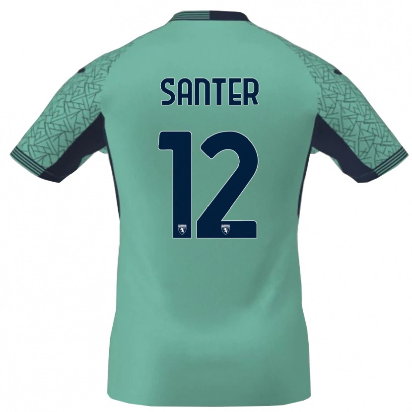 Danxen Bambino Leonardo Santer #12 Maglia Gara Portiere Laguna Blu 2025/26 Maglietta