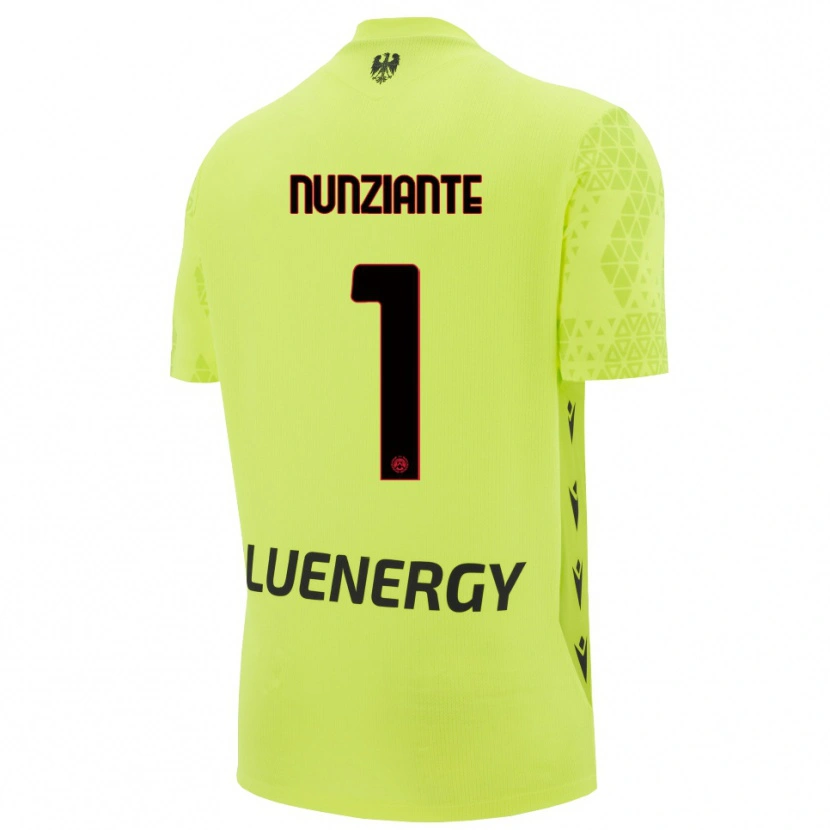 Danxen Bambino Alessandro Nunziante #1 Maglia Gara Portiere Verde Giallo Nero 2025/26 Maglietta