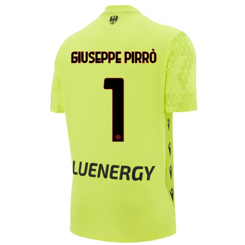 Danxen Bambino Marco Giuseppe Pirrò #1 Maglia Gara Portiere Verde Giallo Nero 2025/26 Maglietta
