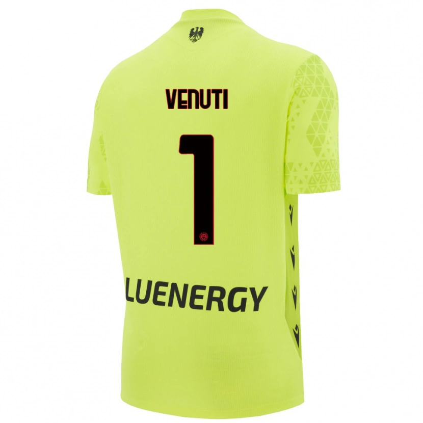 Danxen Bambino Gioele Venuti #1 Maglia Gara Portiere Verde Giallo Nero 2025/26 Maglietta