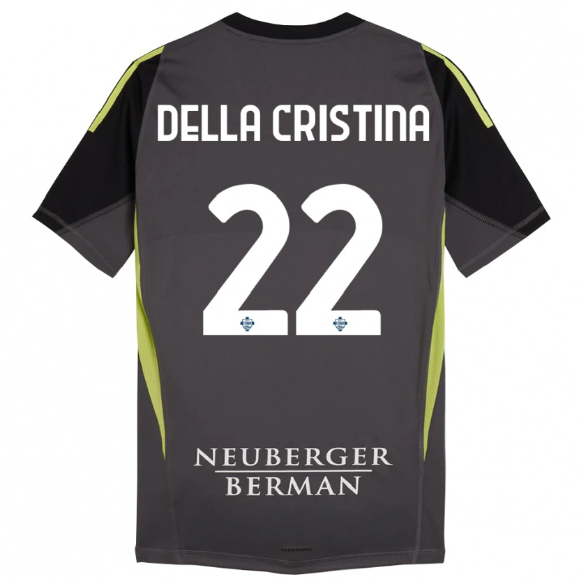 Danxen Bambino Stefano Della Cristina #22 Maglia Gara Portiere Nero Verde Chiaro 2025/26 Maglietta