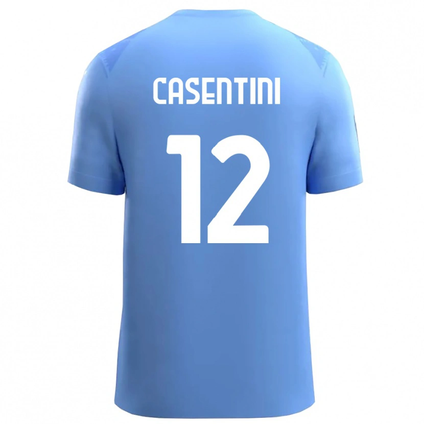 Danxen Bambino Gabriele Casentini #12 Maglia Gara Portiere Azzurro Bianco 2025/26 Maglietta