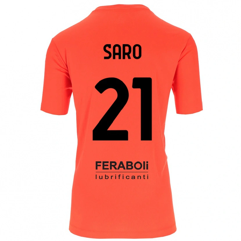 Danxen Bambino Gianluca Saro #21 Maglia Gara Portiere Arancione Rosso Nero 2025/26 Maglietta