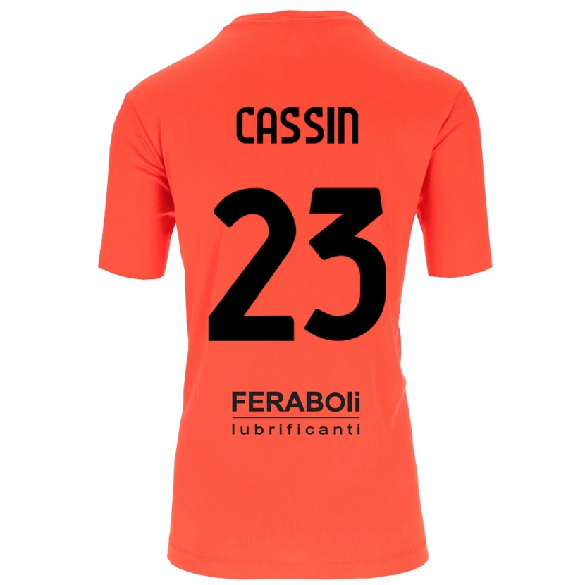 Danxen Bambino Marco Cassin #23 Maglia Gara Portiere Arancione Rosso Nero 2025/26 Maglietta