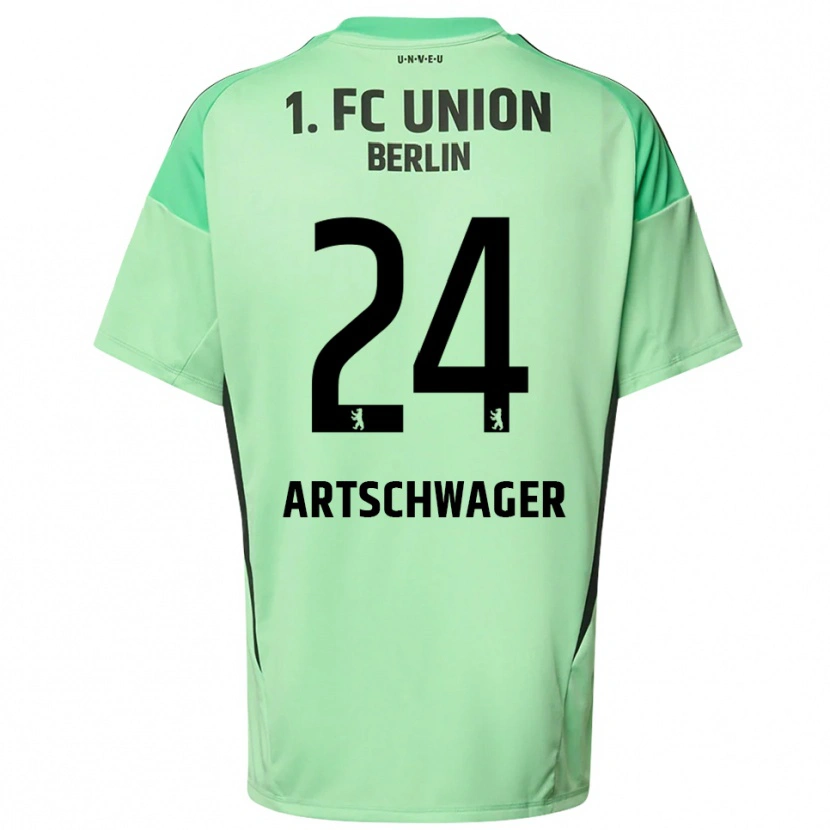 Danxen Bambino Finn Artschwager #24 Maglia Gara Portiere Verde Chiaro Nero 2025/26 Maglietta