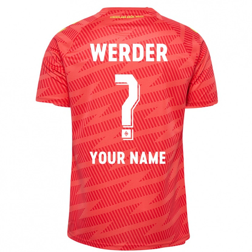 Danxen Bambino Werder Bremen Maglia Gara Portiere Giallo Rosso 2025/26 Maglietta