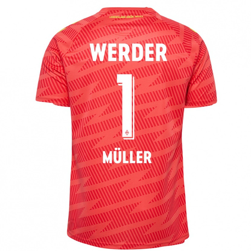 Danxen Bambino Vincent Müller #1 Maglia Gara Portiere Giallo Rosso 2025/26 Maglietta