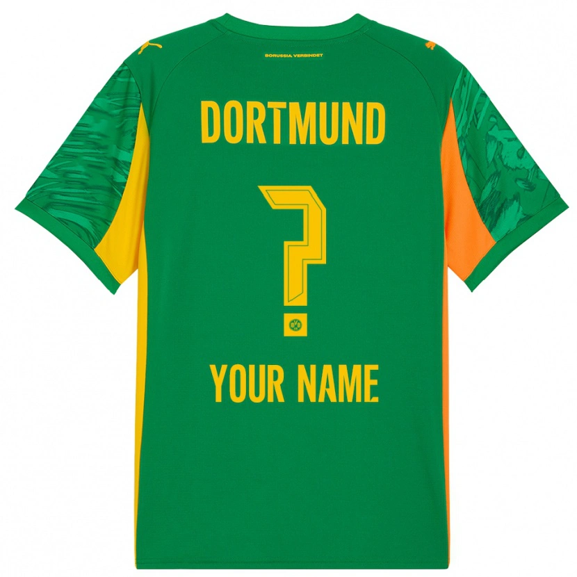 Danxen Bambino Borussia Dortmund Maglia Gara Portiere Verde Arancione 2025/26 Maglietta