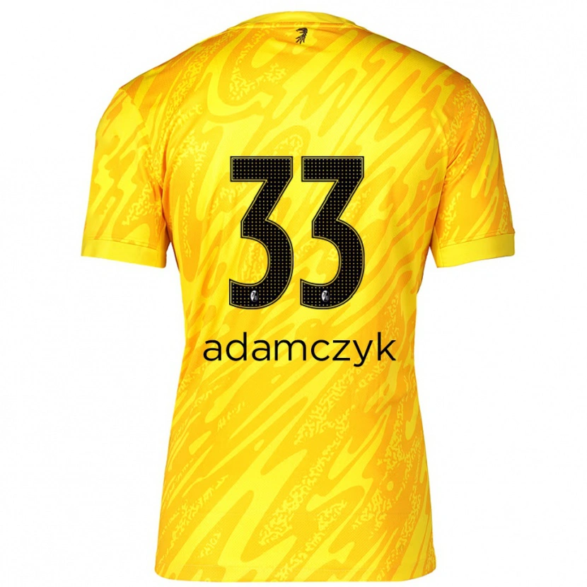 Danxen Bambino Rebecca Adamczyk #33 Maglia Gara Portiere Giallo Nero 2025/26 Maglietta