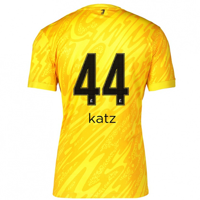 Danxen Bambino Kilian Katz #44 Maglia Gara Portiere Giallo Nero 2025/26 Maglietta