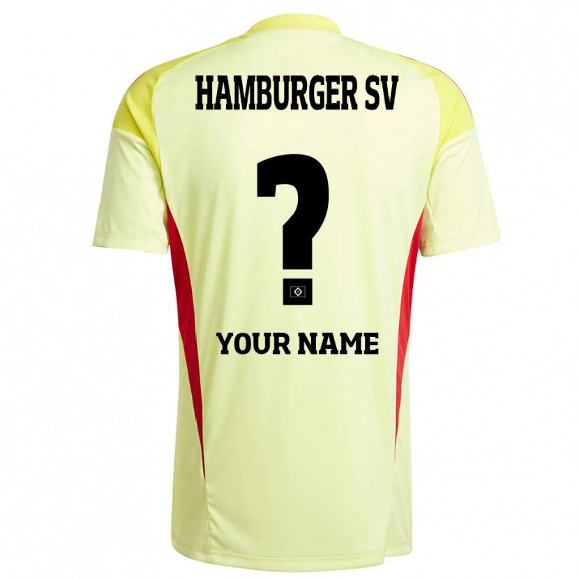 Danxen Bambino Hamburger SV Maglia Gara Portiere Giallo Nero Rosso 2025/26 Maglietta