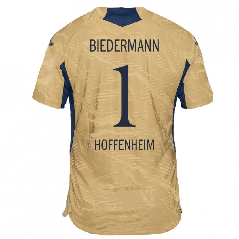 Danxen Bambino Nico Biedermann #1 Maglia Gara Portiere Tan Nero 2025/26 Maglietta