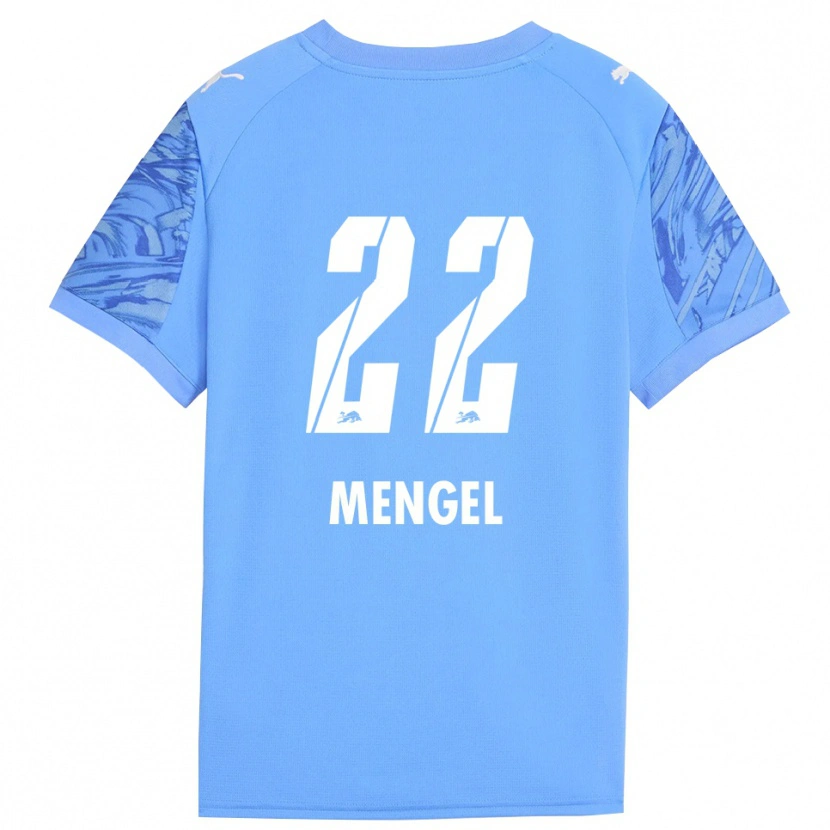 Danxen Bambino Luca Mengel #22 Maglia Gara Portiere Blu Reale Rosso 2025/26 Maglietta