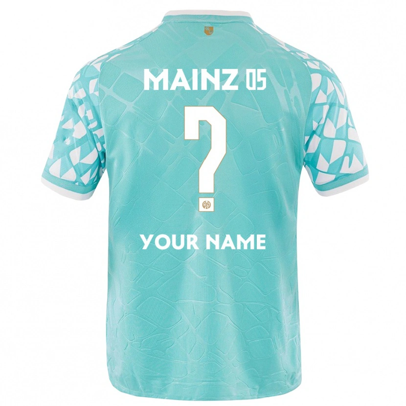 Danxen Bambino 1. FSV Mainz 05 Maglia Gara Portiere Bianco Turchese 2025/26 Maglietta