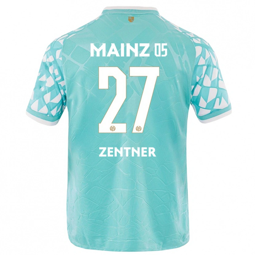 Danxen Bambino Robin Zentner #27 Maglia Gara Portiere Bianco Turchese 2025/26 Maglietta