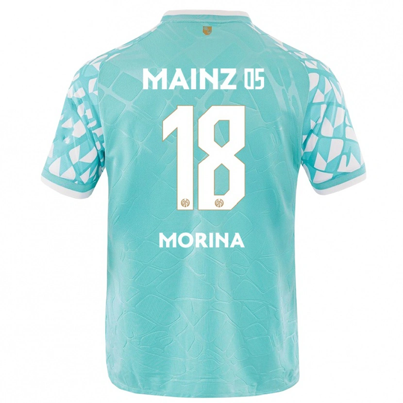 Danxen Bambino Genti Morina #18 Maglia Gara Portiere Bianco Turchese 2025/26 Maglietta