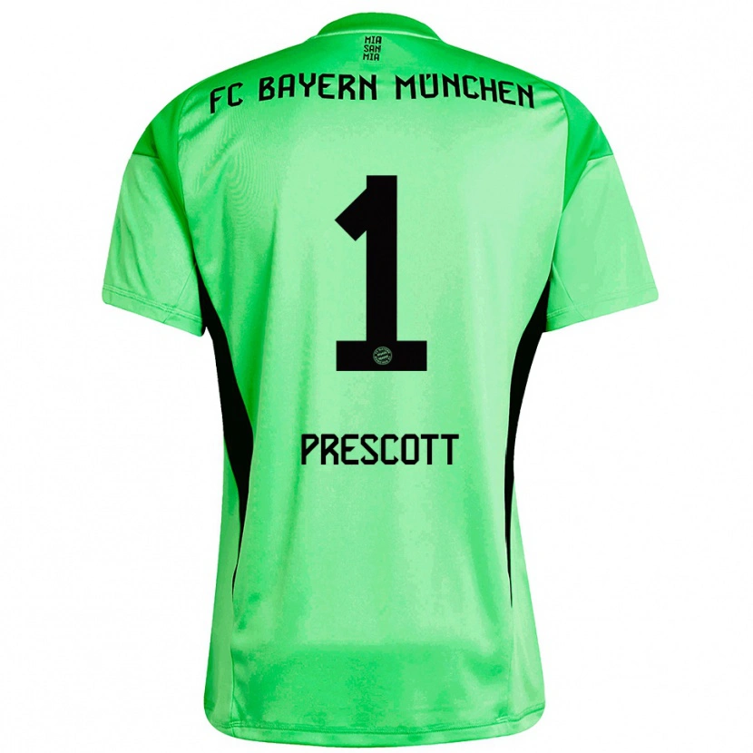 Danxen Bambino Leonard Prescott #1 Maglia Gara Portiere Verde Primavera Medio 2025/26 Maglietta
