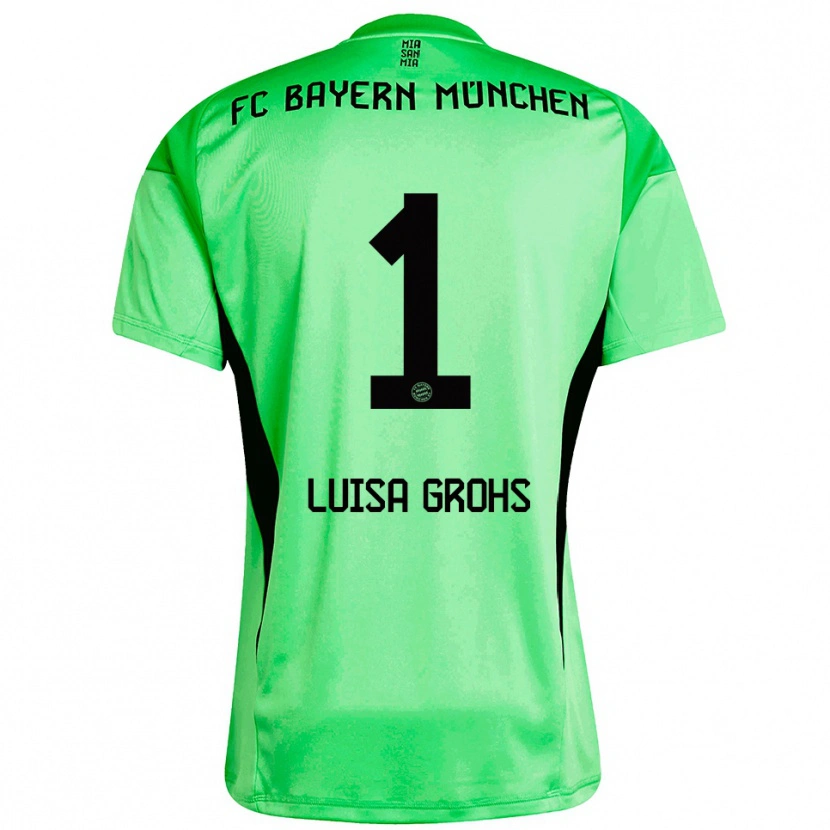 Danxen Bambino Maria Luisa Grohs #1 Maglia Gara Portiere Verde Primavera Medio 2025/26 Maglietta