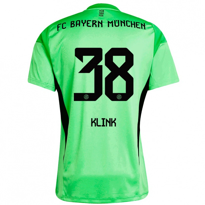 Danxen Bambino Anna Klink #38 Maglia Gara Portiere Verde Primavera Medio 2025/26 Maglietta