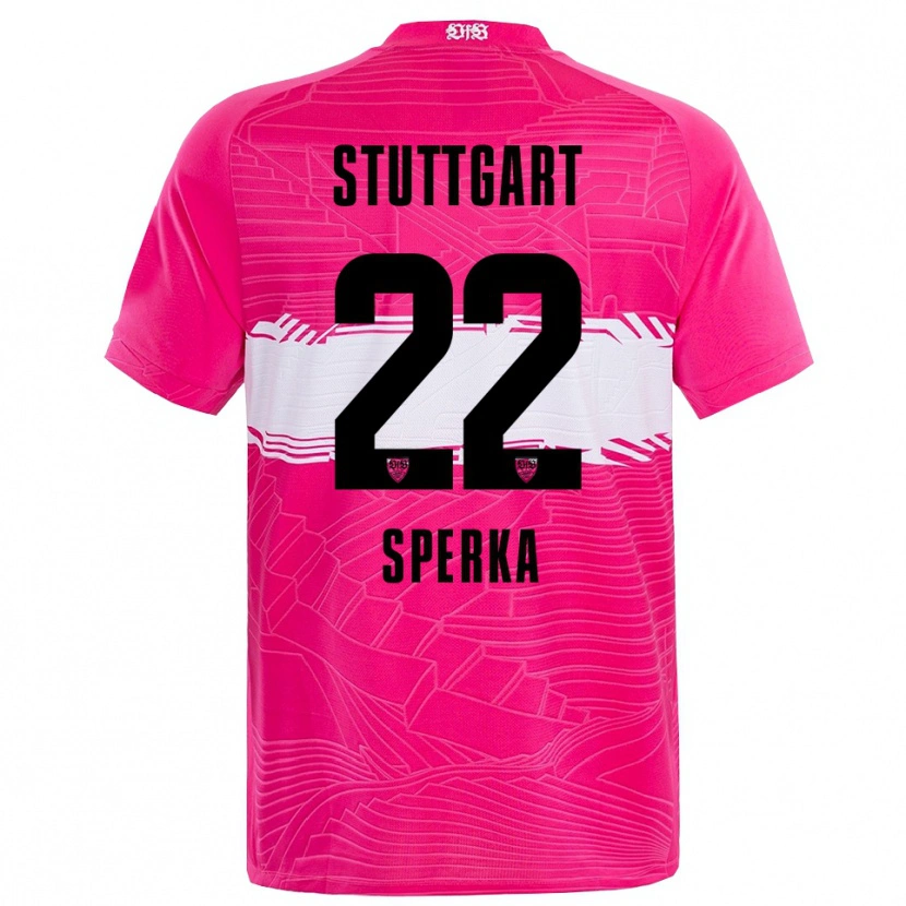 Danxen Bambino Bastian Sperka #22 Maglia Gara Portiere Rosa Profondo Nero 2025/26 Maglietta