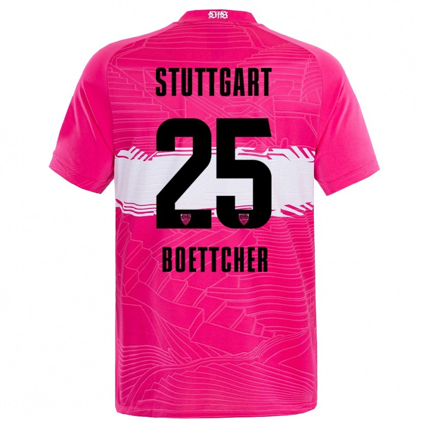 Danxen Bambino Eve Boettcher #25 Maglia Gara Portiere Rosa Profondo Nero 2025/26 Maglietta