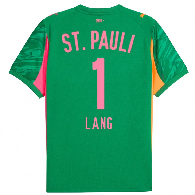 Danxen Bambino Christoph Lang #1 Maglia Gara Portiere Verde Arancione Rosa 2025/26 Maglietta