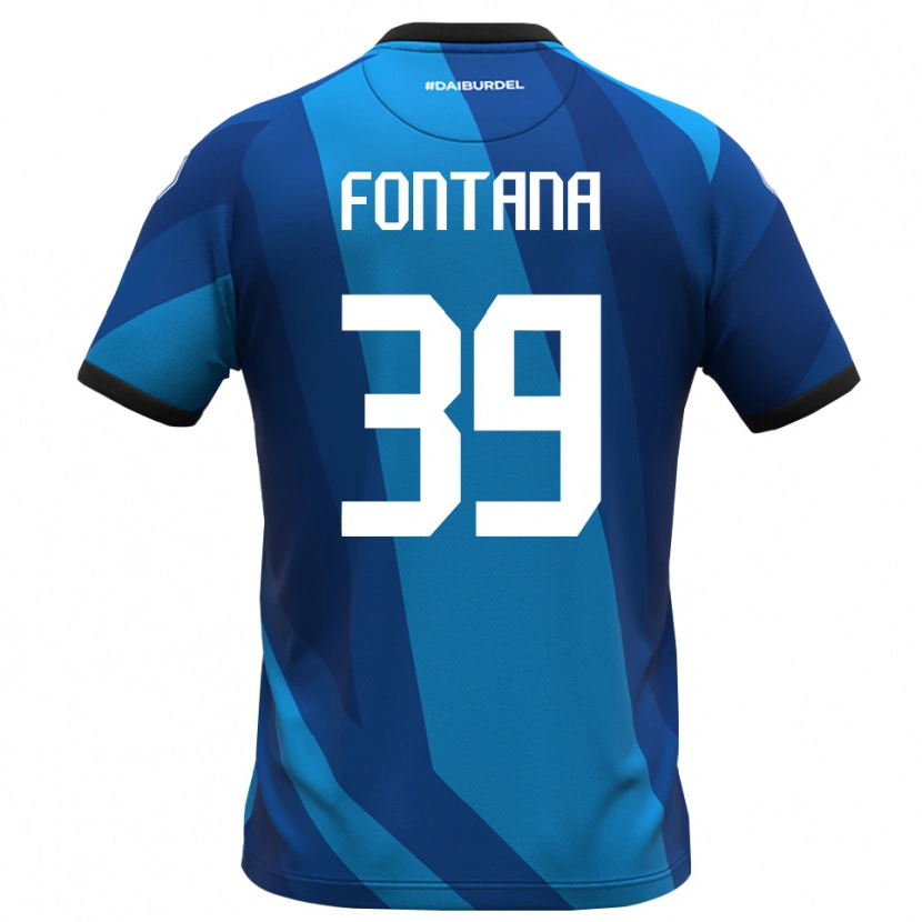 Danxen Bambino Niccolò Fontana #39 Maglia Gara Portiere Blu Royal Arancione 2025/26 Maglietta
