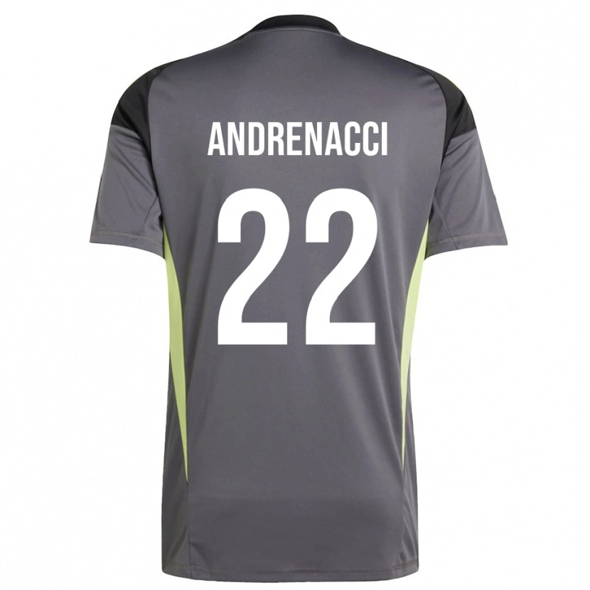 Danxen Bambino Lorenzo Andrenacci #22 Maglia Gara Portiere Grigio Scuro 2025/26 Maglietta