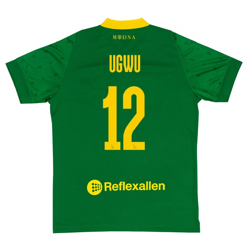 Danxen Bambino Ferdinand Ugwu #12 Maglia Gara Portiere Verde Giallo 2025/26 Maglietta