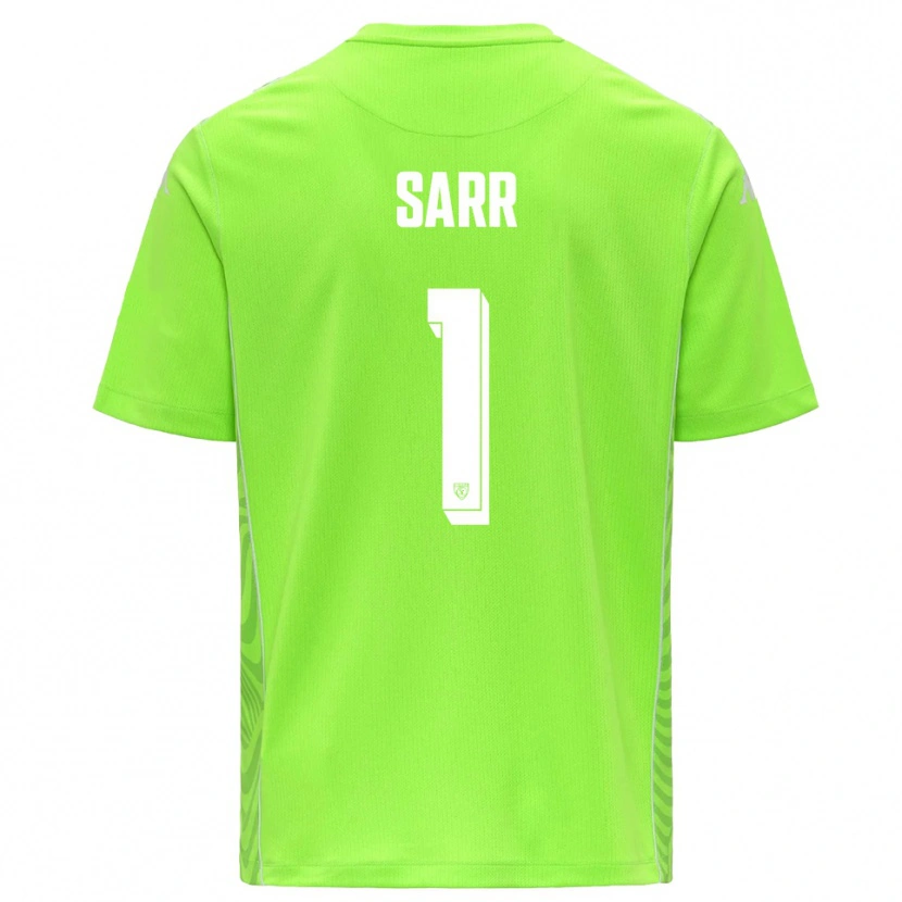 Danxen Bambino Mouhamadou Sarr #1 Maglia Gara Portiere Verde Prato Bianco 2025/26 Maglietta