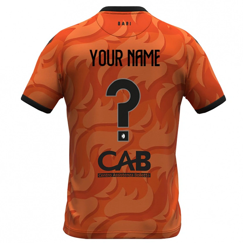 Danxen Bambino SSC Bari Maglia Gara Portiere Arancio Scuro Nero 2025/26 Maglietta