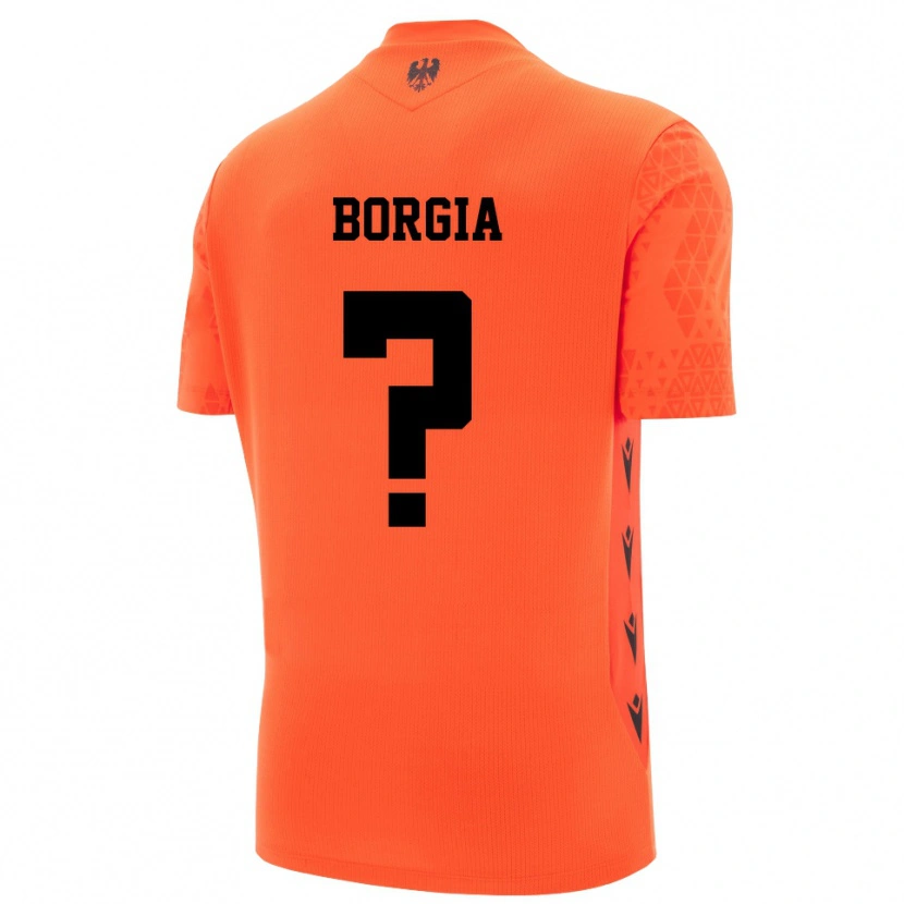 Danxen Bambino Francesco Borgia #0 Maglia Gara Portiere Arancio Scuro Nero 2025/26 Maglietta