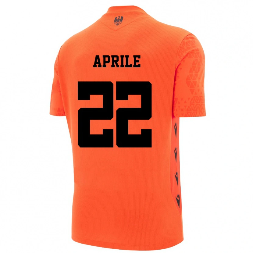Danxen Bambino Roberta Aprile #22 Maglia Gara Portiere Arancio Scuro Nero 2025/26 Maglietta