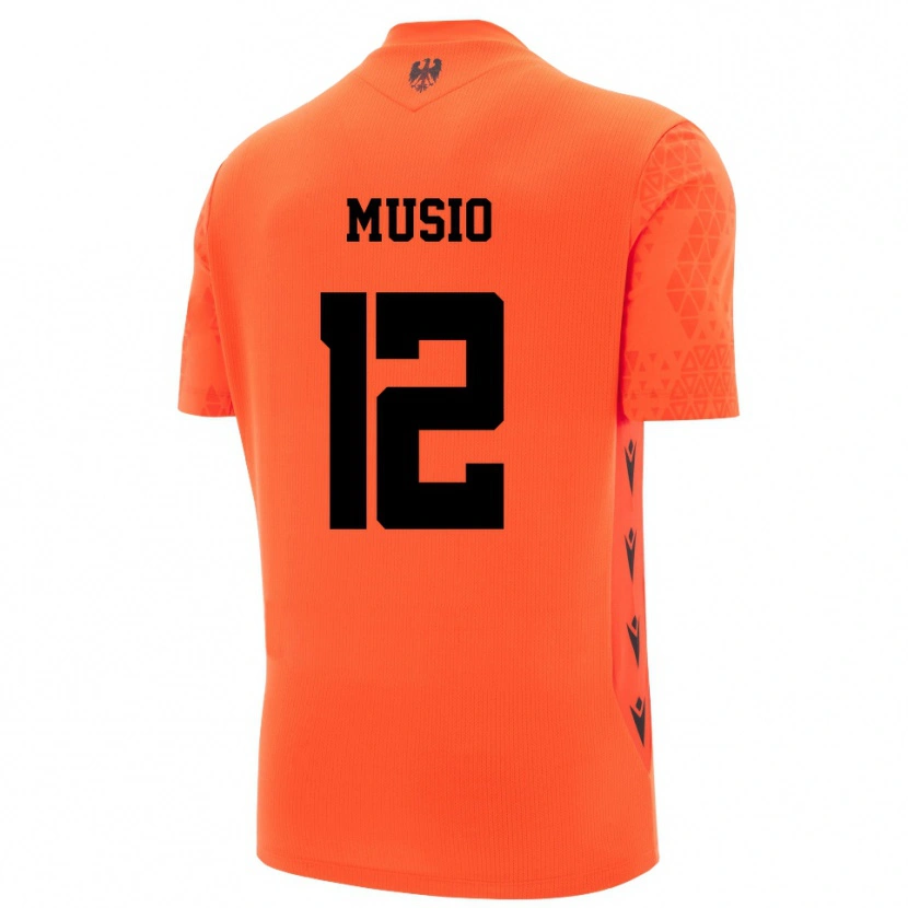 Danxen Bambino Luca Musio #12 Maglia Gara Portiere Arancio Scuro Nero 2025/26 Maglietta