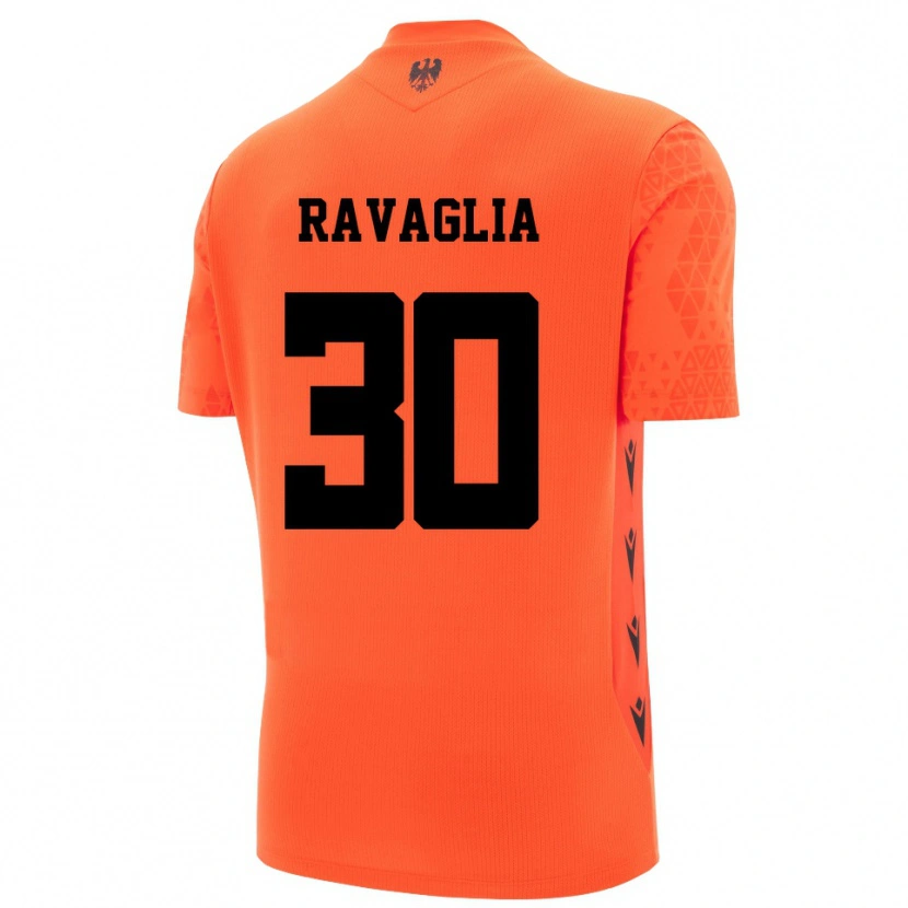 Danxen Bambino Nicola Ravaglia #30 Maglia Gara Portiere Arancio Scuro Nero 2025/26 Maglietta