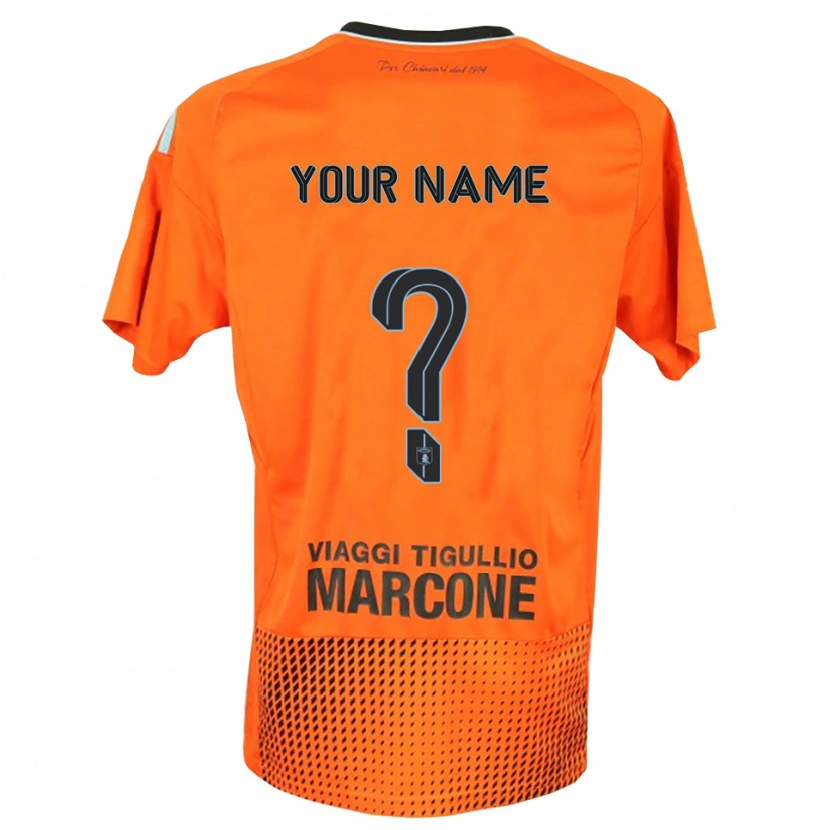 Danxen Bambino Virtus Entella Maglia Gara Portiere Arancio Scuro Blu 2025/26 Maglietta