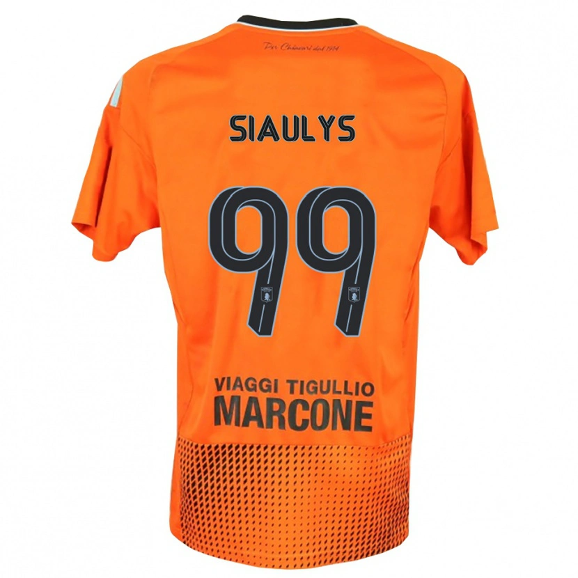 Danxen Bambino Ovidijus Siaulys #99 Maglia Gara Portiere Arancio Scuro Blu 2025/26 Maglietta