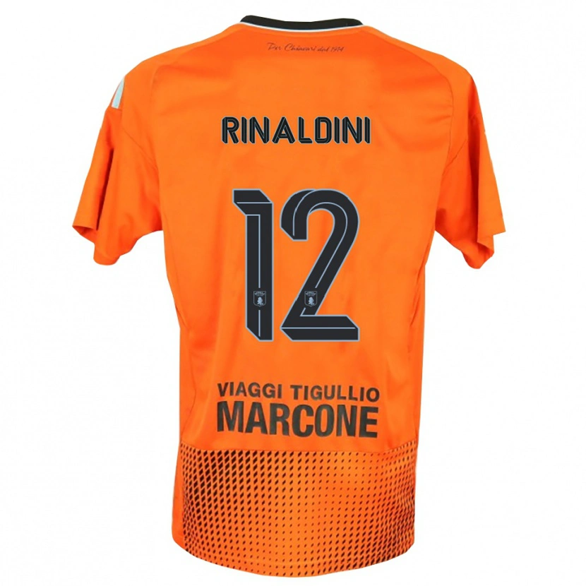 Danxen Bambino Ruben Rinaldini #12 Maglia Gara Portiere Arancio Scuro Blu 2025/26 Maglietta