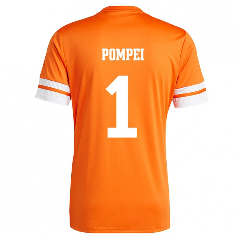 Danxen Bambino Thomas Pompei #1 Maglia Gara Portiere Arancio Bianco 2025/26 Maglietta