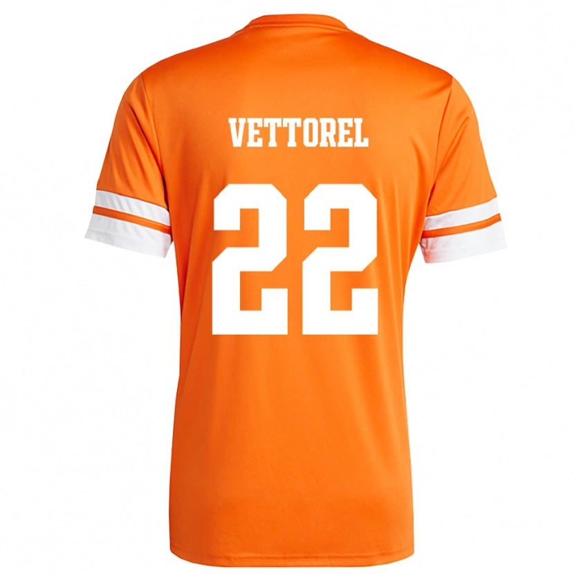 Danxen Bambino Thomas Vettorel #22 Maglia Gara Portiere Arancio Bianco 2025/26 Maglietta