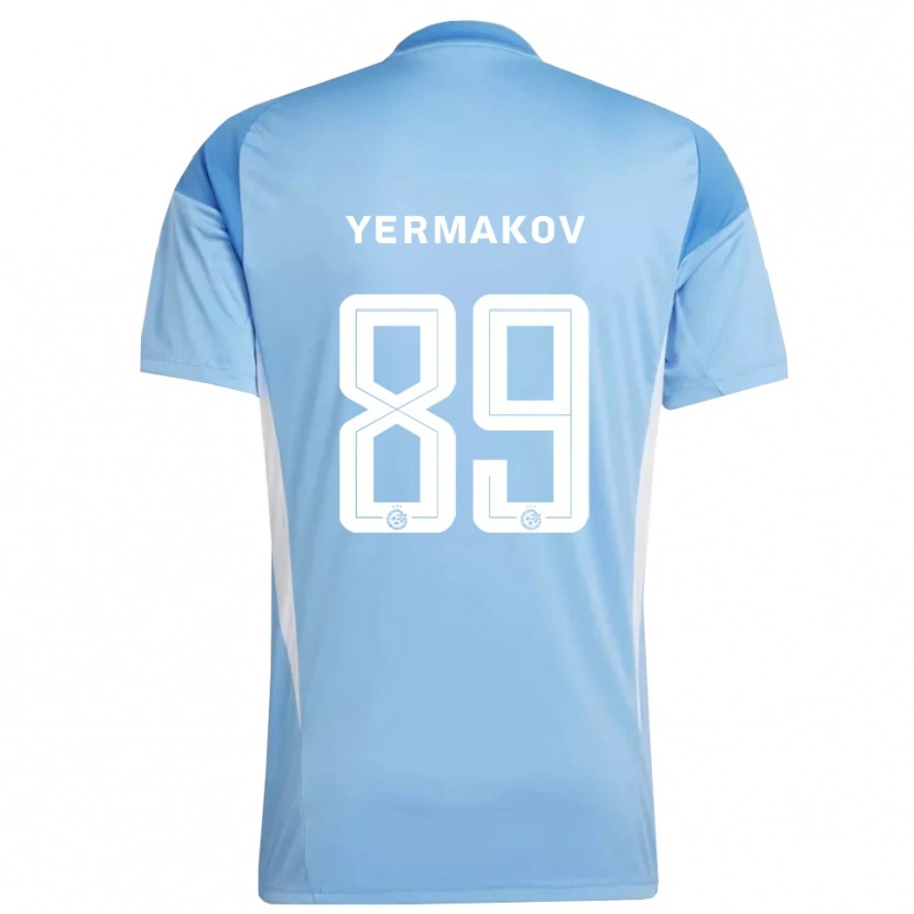 Danxen Bambino Georgiy Yermakov #89 Maglia Gara Portiere Azzurro Bianco 2025/26 Maglietta