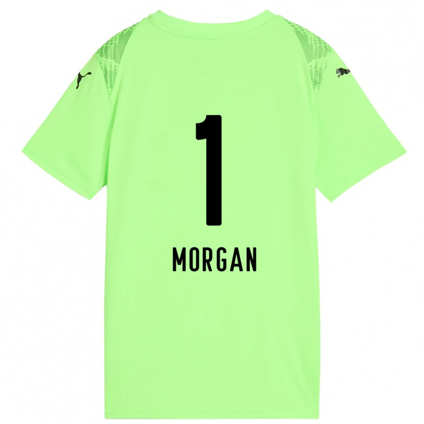 Danxen Bambino Kevin Morgan #1 Maglia Gara Portiere Verde Pallido Nero 2025/26 Maglietta