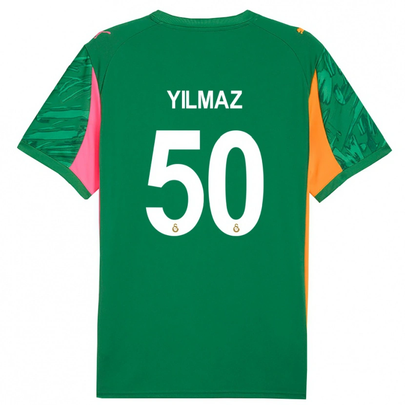 Danxen Bambino Jankat Yılmaz #50 Maglia Gara Portiere Verde Arancio Rosa 2025/26 Maglietta