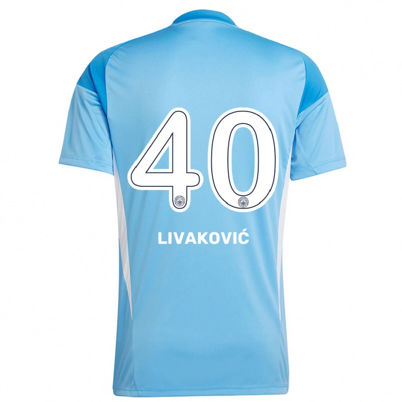 Danxen Bambino Dominik Livakovic #40 Maglia Gara Portiere Blu Royal Bianco 2025/26 Maglietta